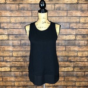 J Crew Small Mixed Media Tank Top Black Camisole